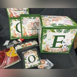 Jungle Party Decoration Set - Green and Orange